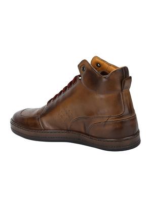 brown Leather lace up sneakers - 15616478 - Standard Image - 2