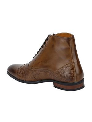 tan Leather high ankle boots - 15616483 - Standard Image - 2