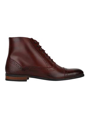 brown Leather high ankle boots - 15616484 - Standard Image - 2