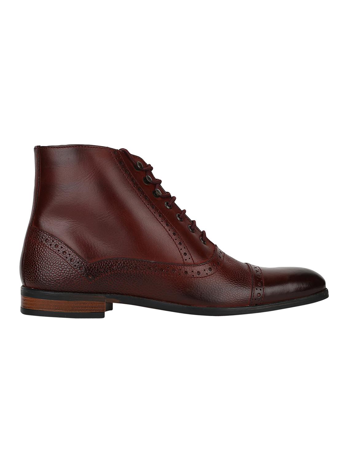 brown Leather high ankle boots - 15616484 - Zoom Image - 2