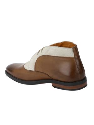 tan Leather lace-up derbys - 15616486 - Standard Image - 2