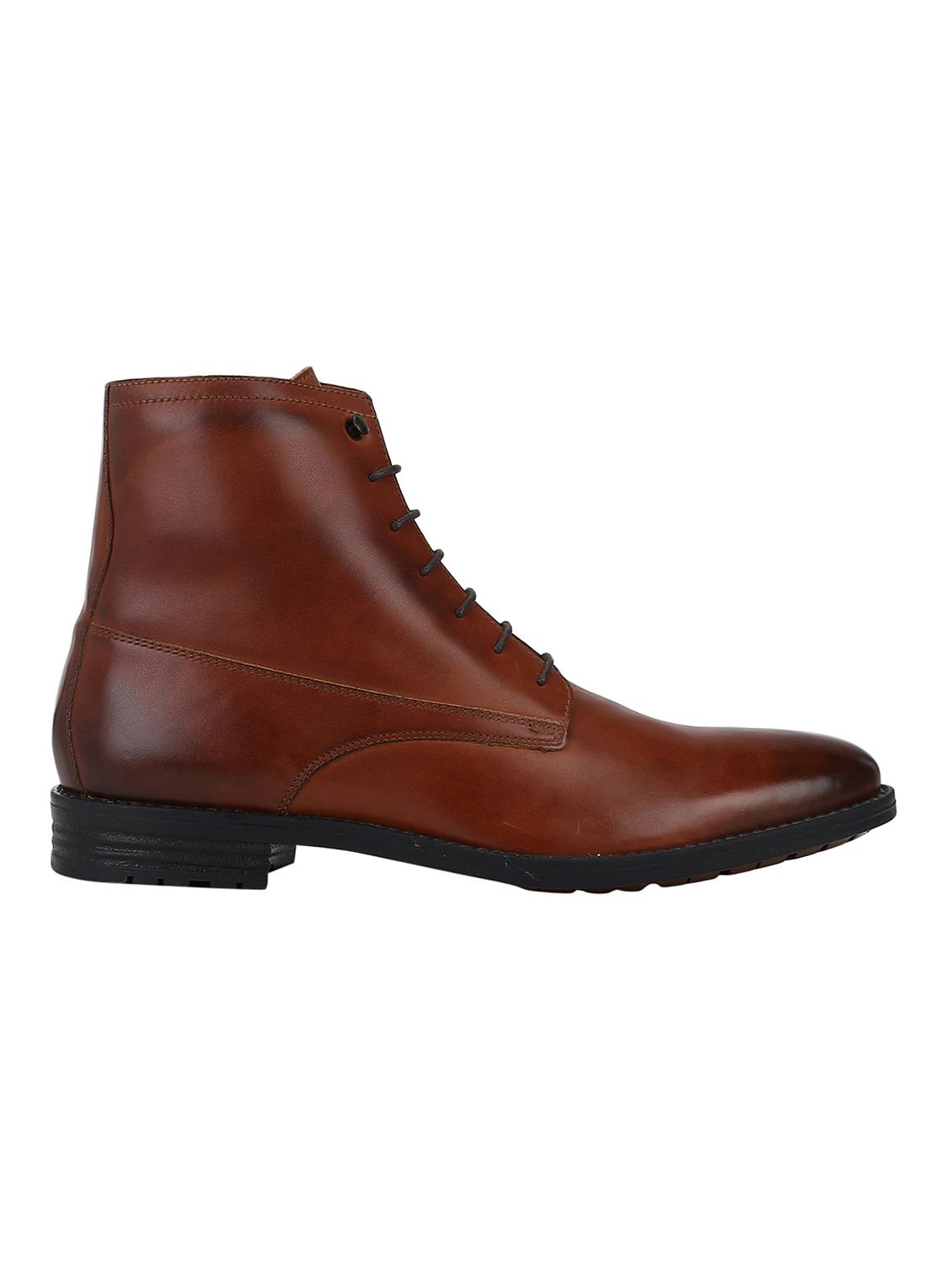 tan Leather high ankle boots - 15616489 - Zoom Image - 2