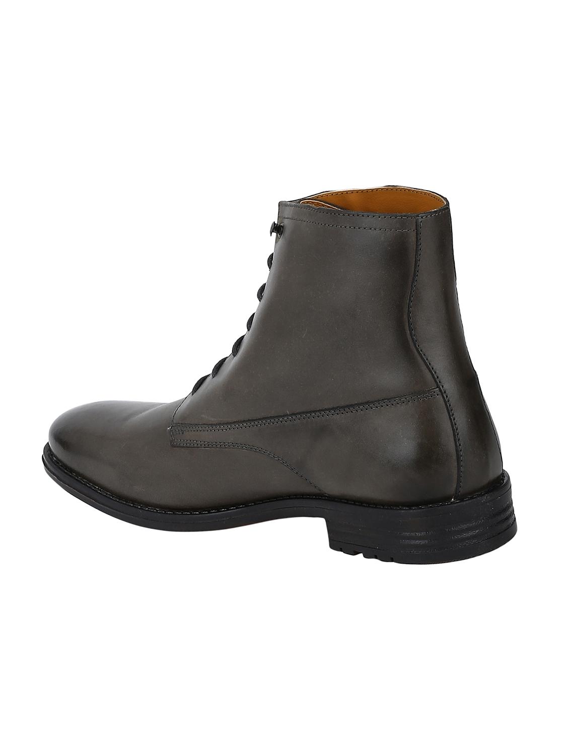grey Leather high ankle boots - 15616490 - Zoom Image - 2