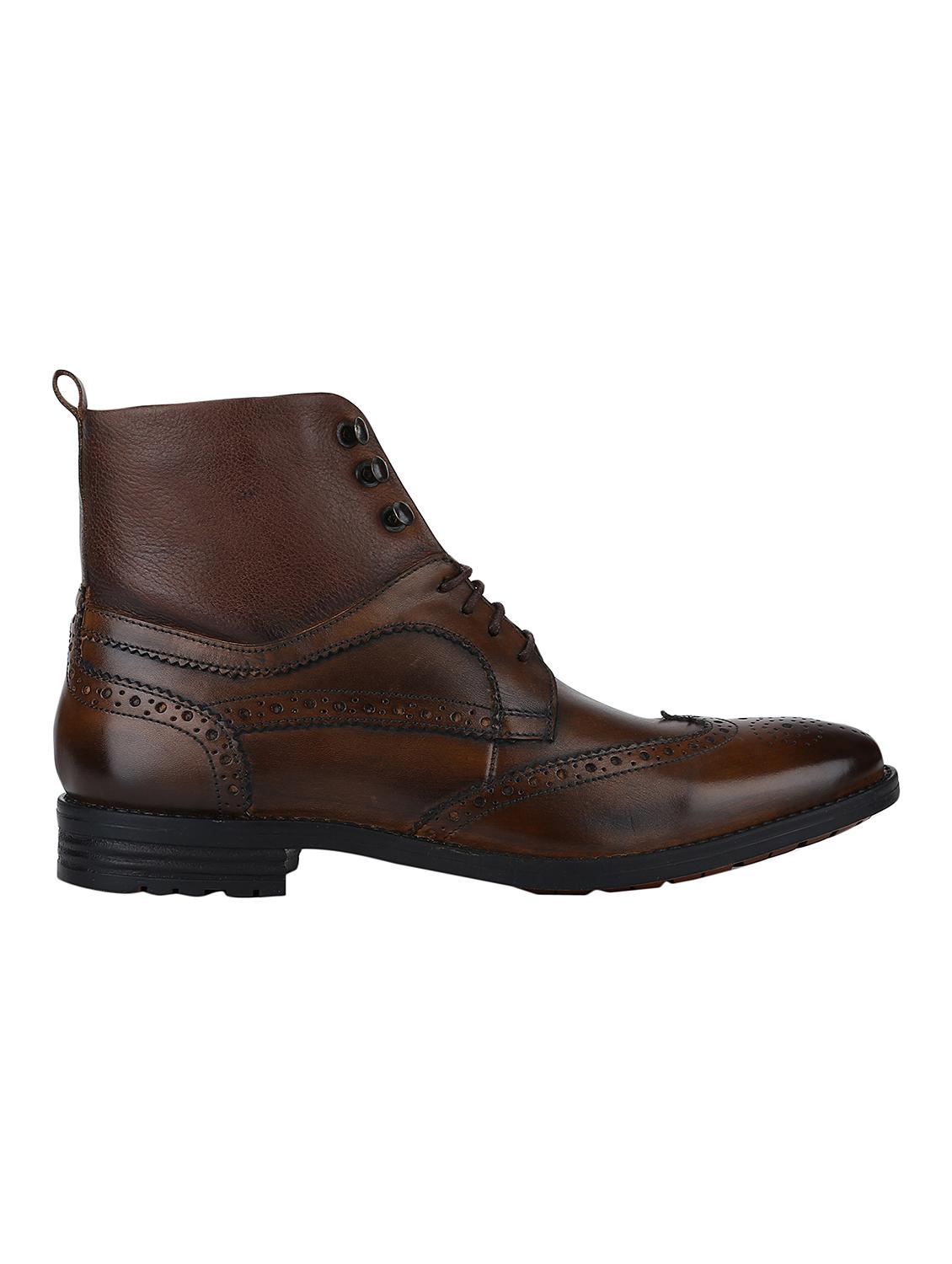 brown Leather high ankle boots - 15616495 - Zoom Image - 2