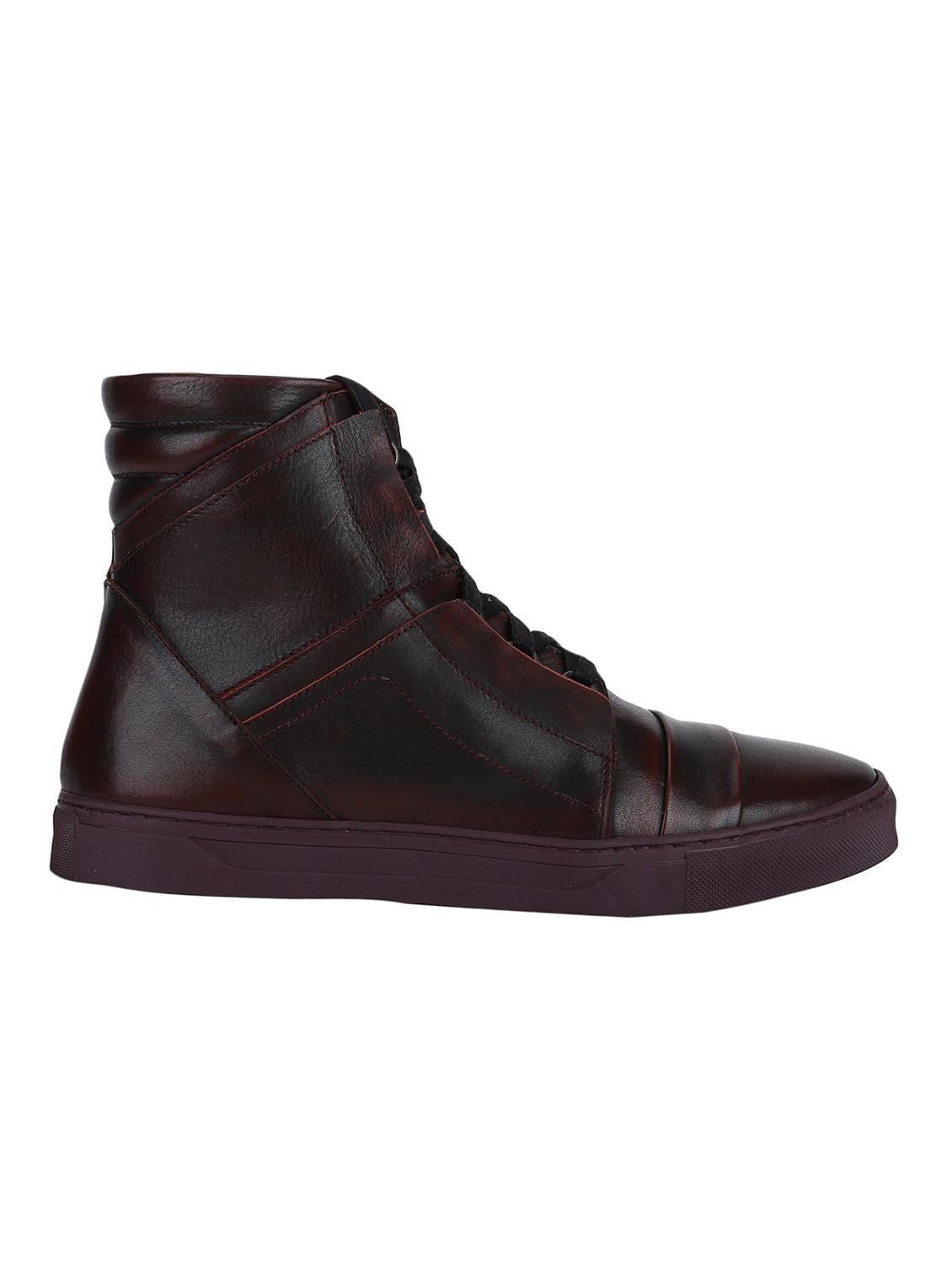 brown Leather lace up sneakers - 15616503 - Zoom Image - 2