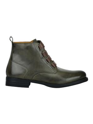 grey Leather high ankle boots - 15616505 - Standard Image - 2
