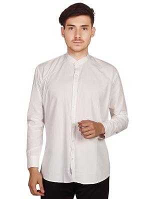white cotton casual shirt - 15616554 - Standard Image - 2