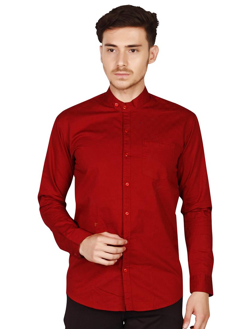 red cotton casual shirt - 15616557 - Zoom Image - 2