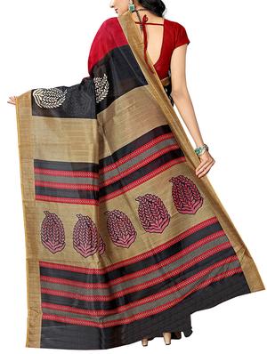 all over printed bhagalpuri saree with blouse - 15616574 - Standard Image - 2