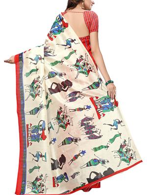 warli printed bhagalpuri saree with blouse - 15616589 - Standard Image - 2