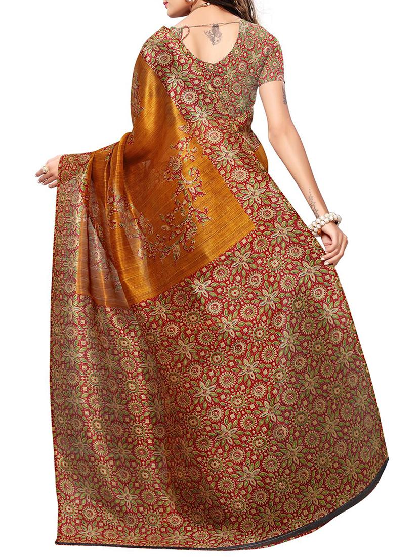 kalamkari printed bhagalpuri saree with blouse - 15616595 - Zoom Image - 2