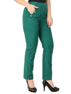 high waist flat front trouser - 15616735 - Standard Image - 2