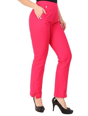 high waist flat front trouser - 15616736 - Standard Image - 2