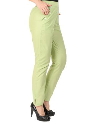 high waist flat front trouser - 15616737 - Standard Image - 2