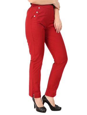 high waist flat front trouser - 15616739 - Standard Image - 2
