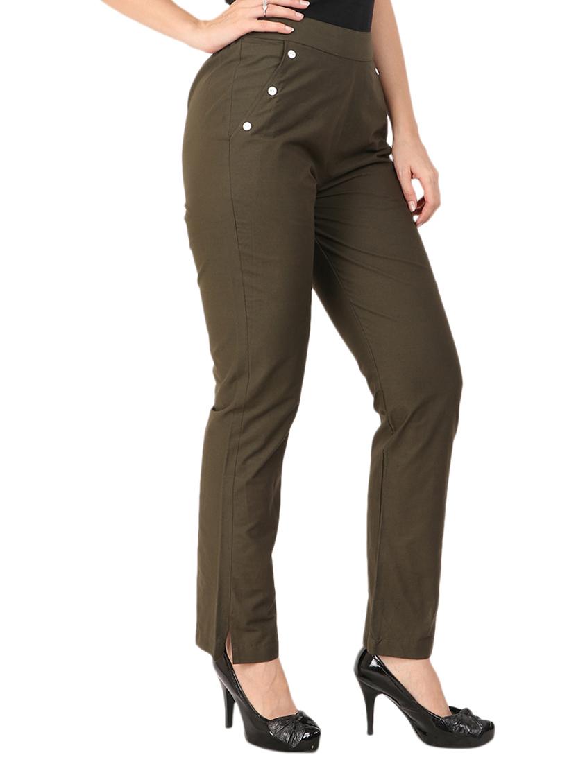 high waist flat front trouser - 15616740 - Zoom Image - 2