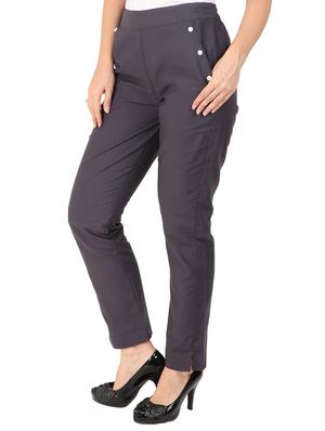 mid waist flat front trouser - 15616741 - Standard Image - 2