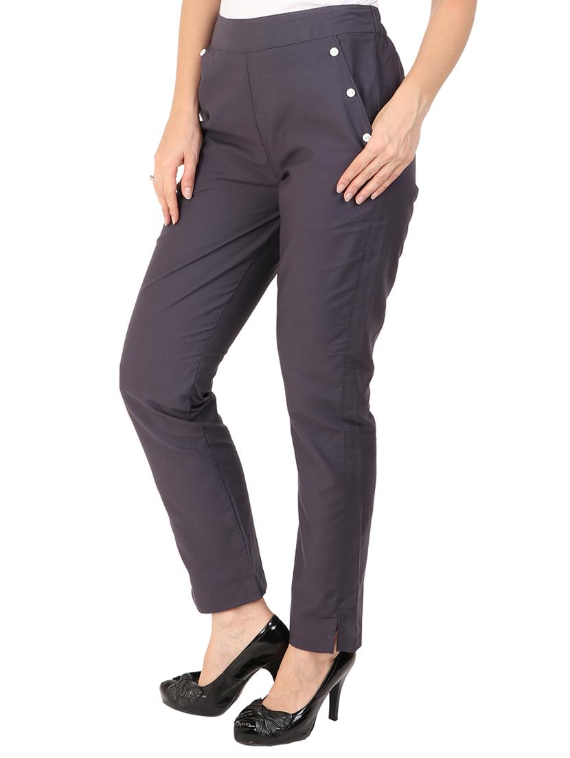 mid waist flat front trouser - 15616741 - Zoom Image - 2