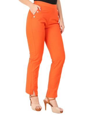 high waist flat front trouser - 15616742 - Standard Image - 2