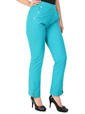 high waist flat front trouser - 15616747 - Standard Image - 2