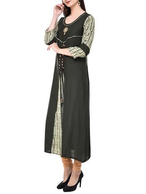 Criss-cross Dori a-line kurta - 15616752 - Standard Image - 2