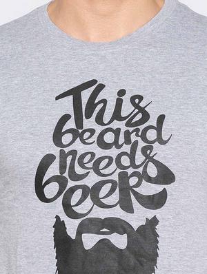 grey cotton chest print tshirt - 15616813 - Standard Image - 5