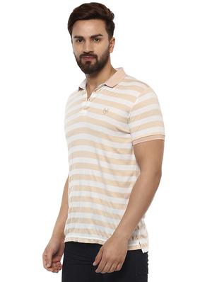 beige cotton blend polo t-shirt - 15619662 - Standard Image - 2