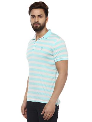 blue cotton blend polo t-shirt - 15619663 - Standard Image - 2