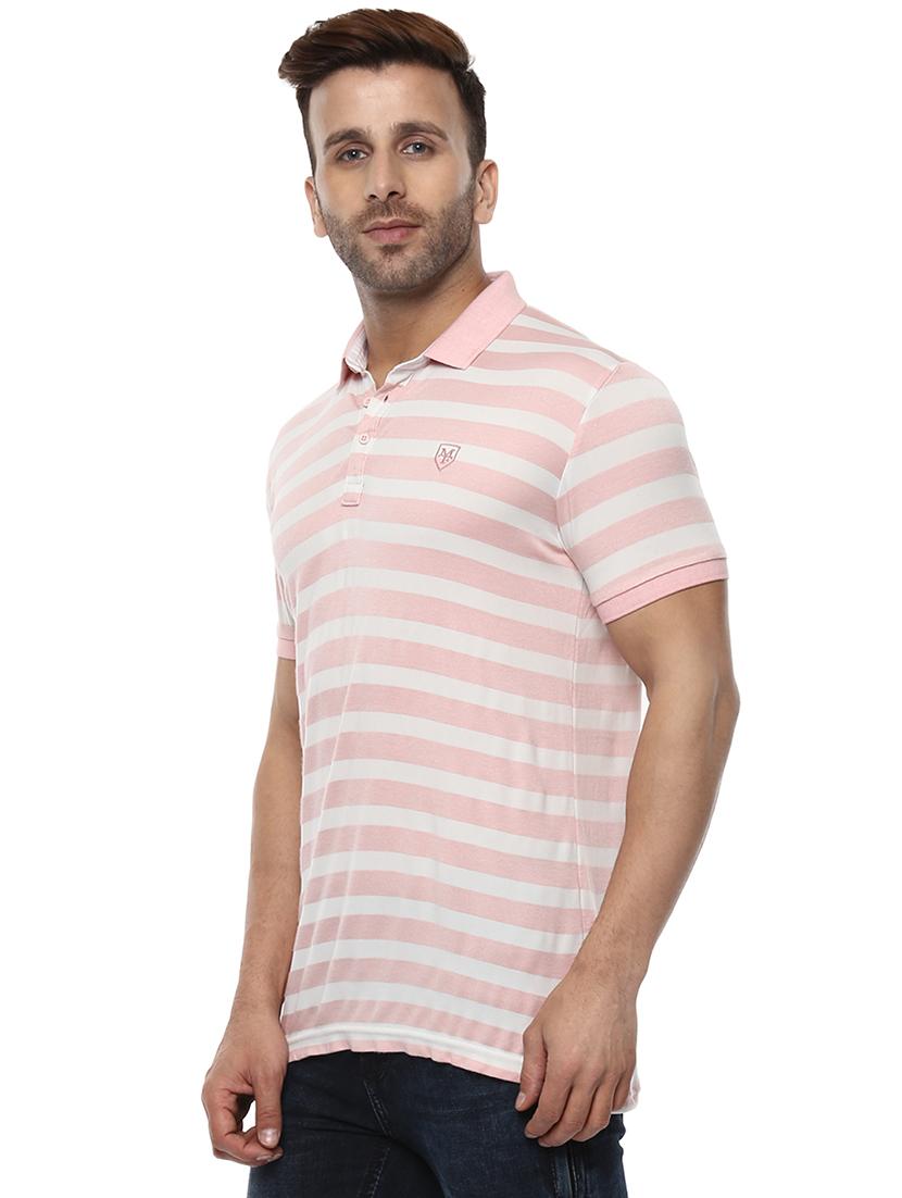 pink cotton blend polo t-shirt - 15619664 - Zoom Image - 2