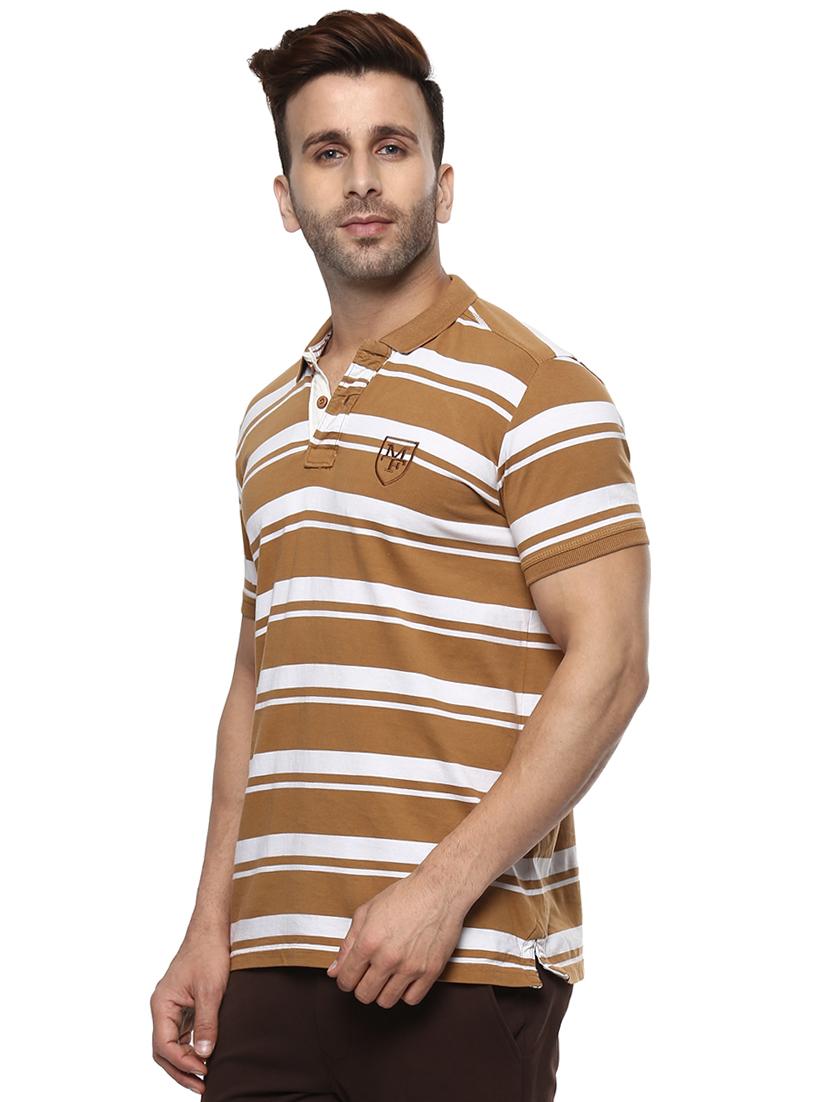 brown cotton polo t-shirt - 15619666 - Zoom Image - 2