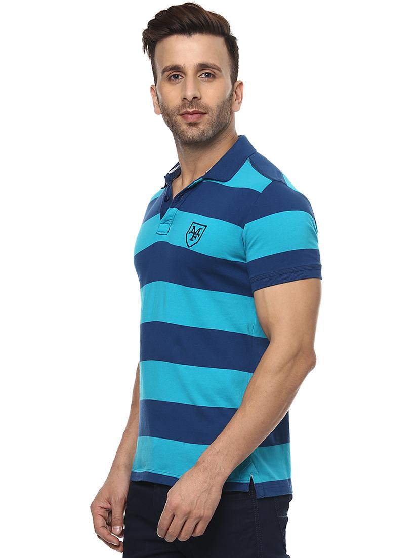 blue cotton polo t-shirt - 15619673 - Zoom Image - 2