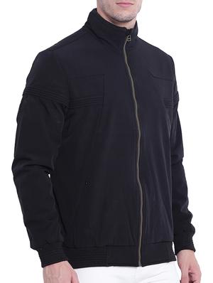 black nylon casual jacket - 15619872 - Standard Image - 2