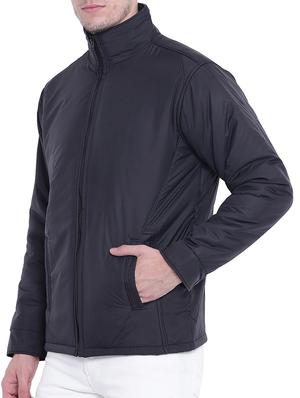 black nylon casual jacket - 15619875 - Standard Image - 2