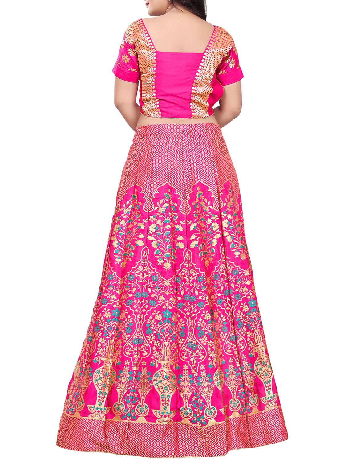 Banarasi panelled lehenga set - 15619984 - Zoom Image - 2
