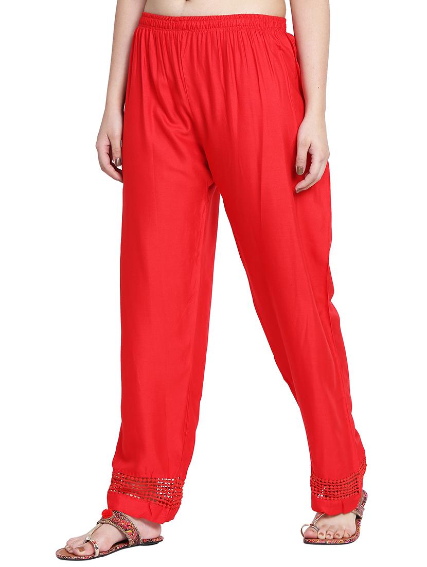Lace insert solid palazzo - 15619990 - Zoom Image - 2