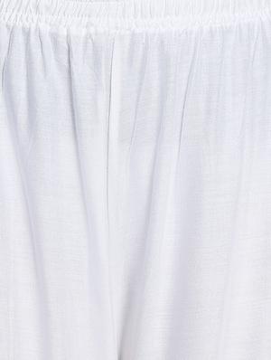 Foil printed flared palazzo - 15620002 - Standard Image - 5