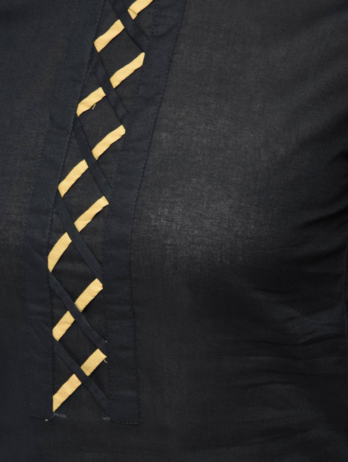 criss-cross bell sleeves straight kurta - 15620260 - Zoom Image - 5