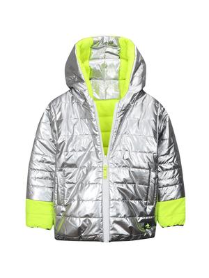 multi colored polyester reversible quilted jacket - 15620465 - Standard Image - 2