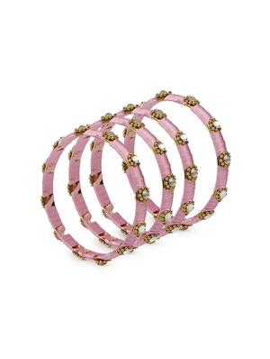 pink brass bangle - 15620503 - Standard Image - 2