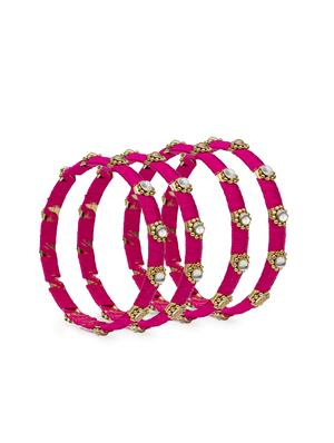 pink brass bangle - 15620509 - Standard Image - 2