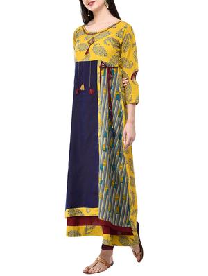 Layered printed kurta - 15620612 - Standard Image - 2