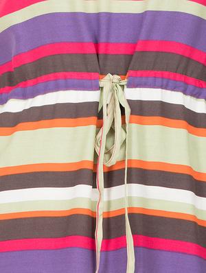 drawstring detail striped a-line dress - 15620613 - Standard Image - 5