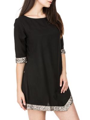 sequined detail edge asymmetric dress - 15620619 - Standard Image - 2