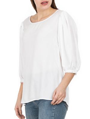 pleat detail sleeve top - 15620627 - Standard Image - 2