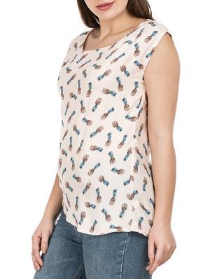 pineapple print asymmetric top - 15620628 - Standard Image - 2