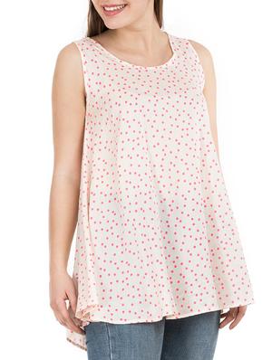 sleeveless flared asymmetric top - 15620629 - Standard Image - 2
