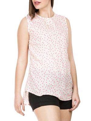 pleat detail round neck top - 15620630 - Standard Image - 2