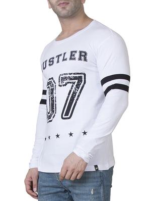 white cotton front print t-shirt - 15620652 - Standard Image - 2