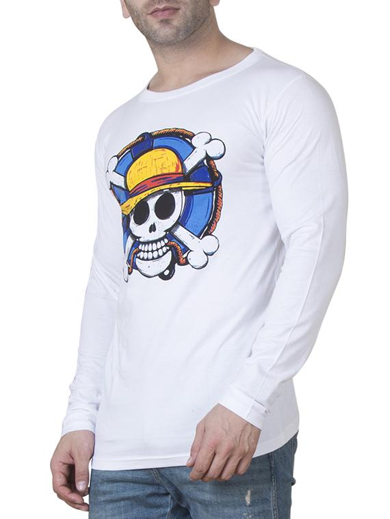 white cotton chest print tshirt - 15620660 - Zoom Image - 2