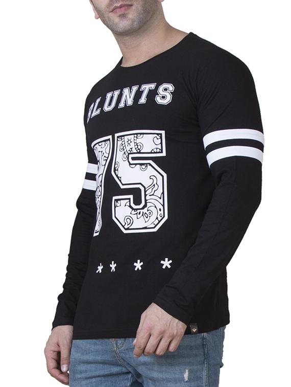 black cotton front print t-shirt - 15620670 - Zoom Image - 2